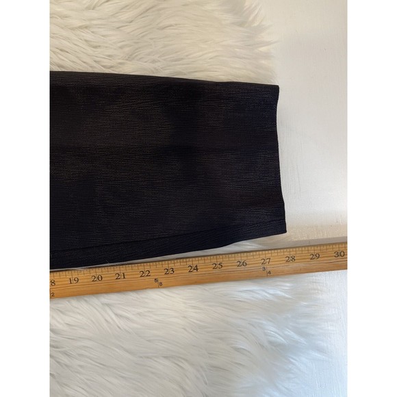 ST. MAARTEN'S DALLAS Women's Pants SIZE 14 Black Textured High Rise Trousers - Picture 6 of 8